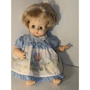 Vintage 1967 19" Effanbee Sugar Plum Doll Sleepy Blue Eyes Cloth Body Blond